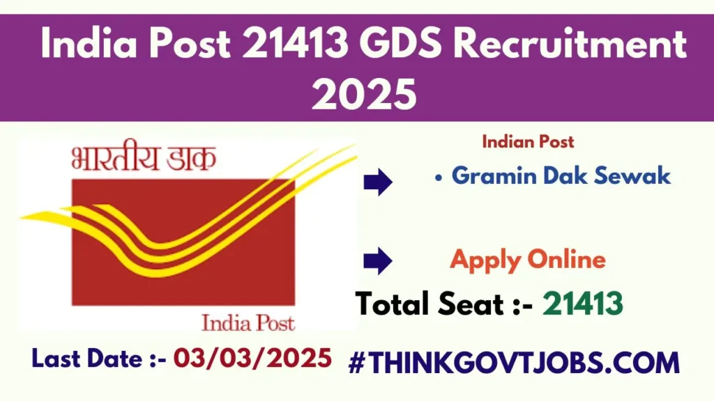 India Post 21413 GDS Recruitment 2025