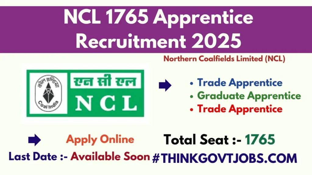 NCL 1765 Apprentice Recruitment 2025