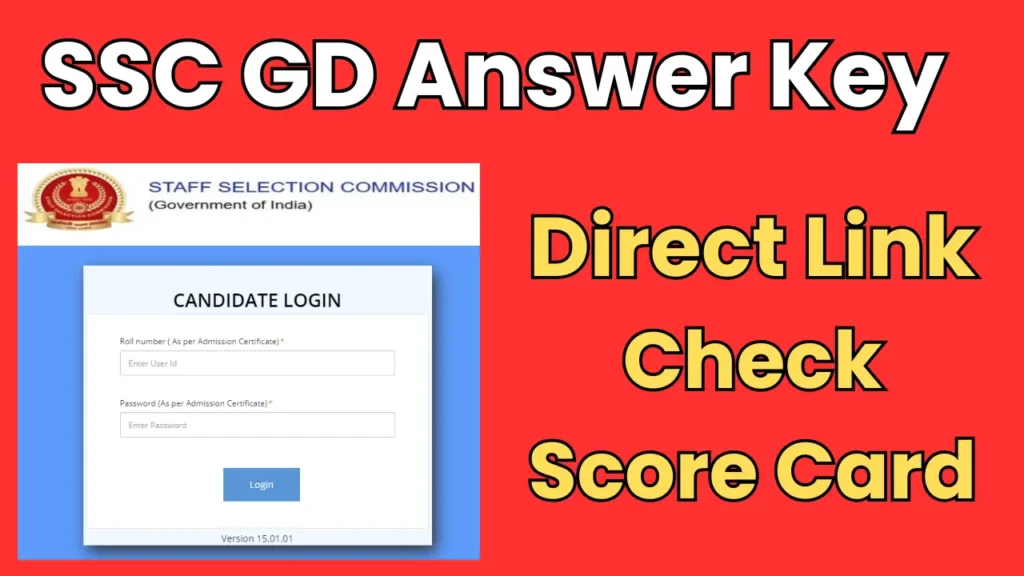 SSC GD Constable Answer Key 2025