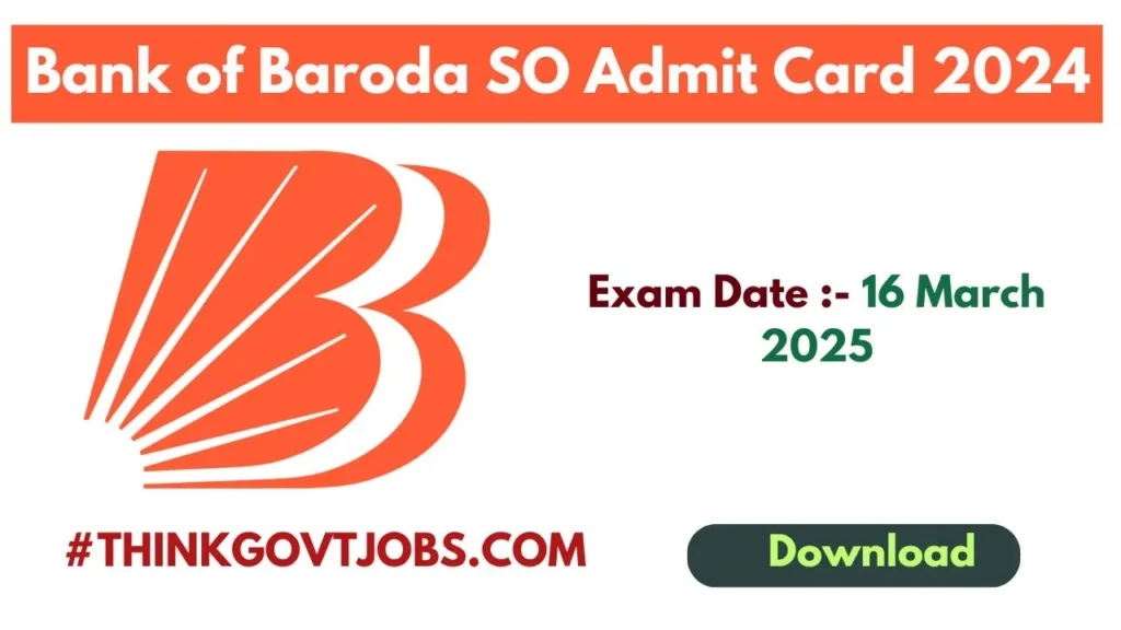 Bank of Baroda 1267 SO Admit Card 2024