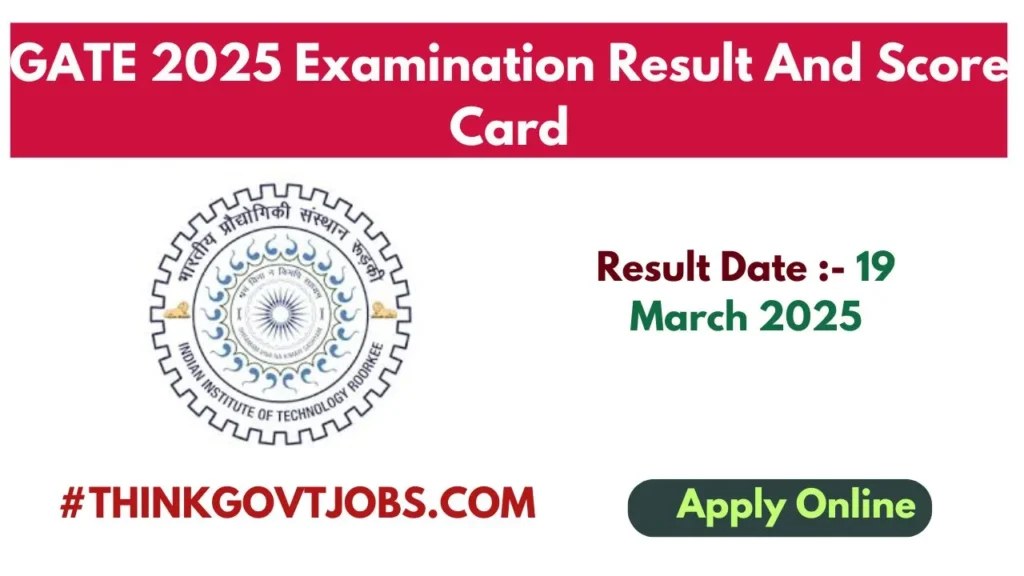 GATE 2025 Examination Result And Score Card