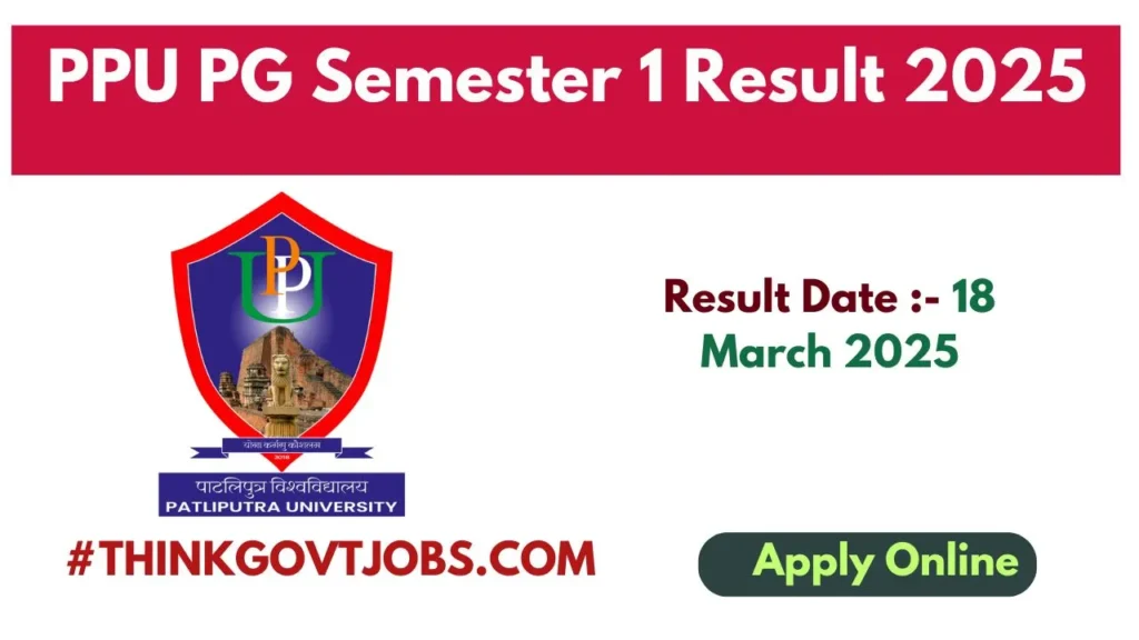 PPU PG Semester 1 Result 2025