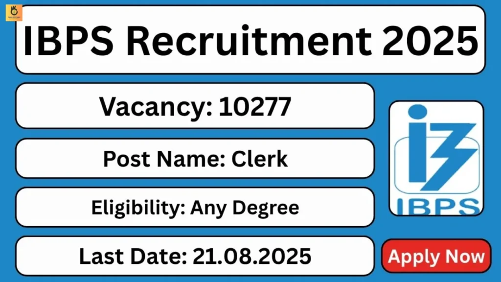 IBPS 10277 Clerk Recruitment 2025